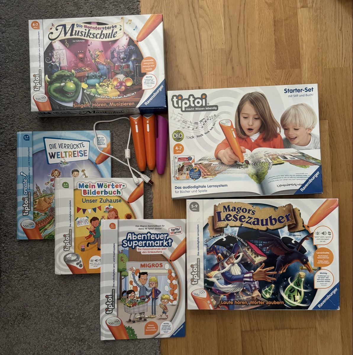 Tiptoi Spiele: Tiptoi Set: Spiele, Bücher und Stifte – Gebraucht aus Burgdorf von Lou-123