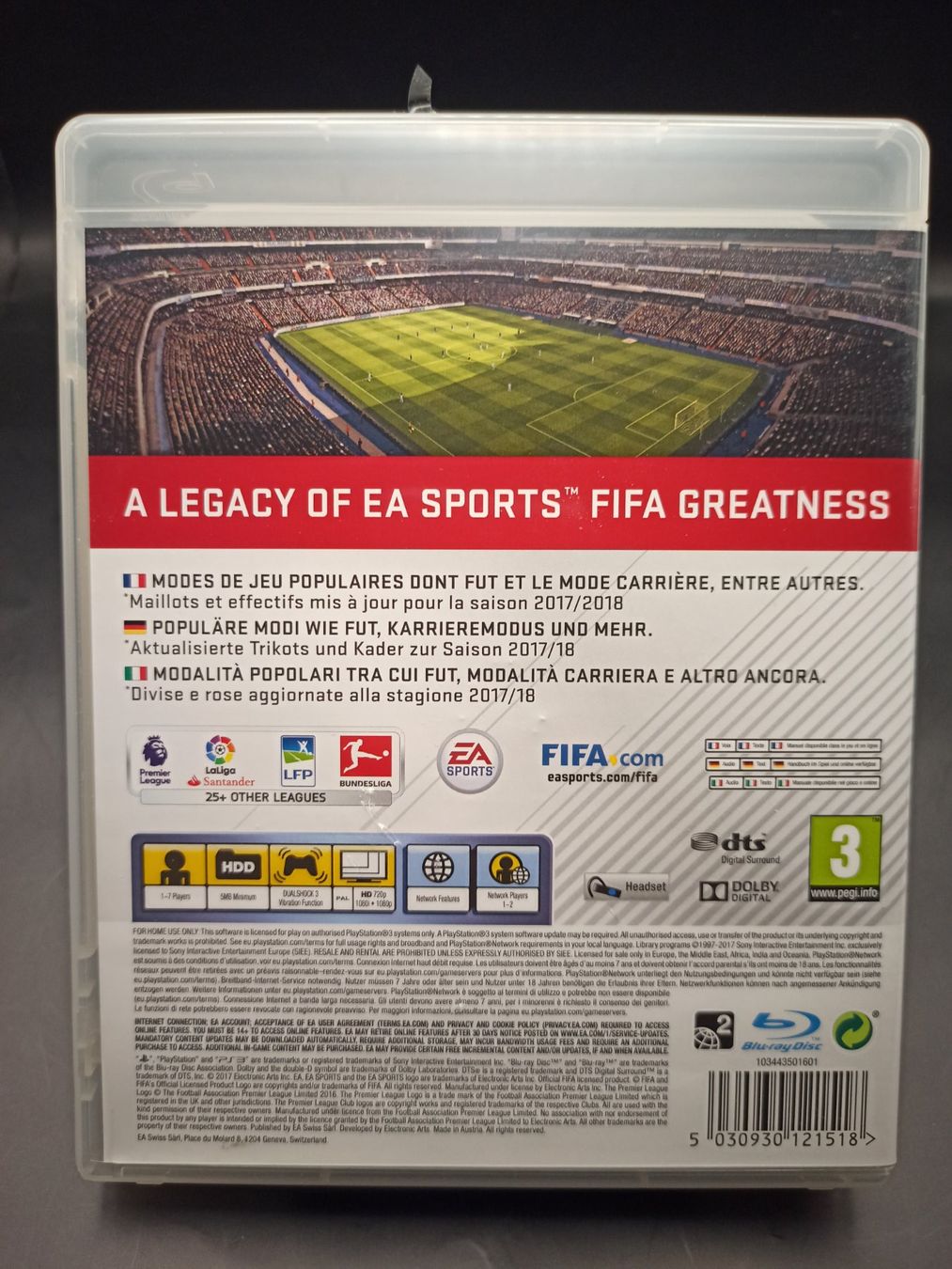 Spiele: FIFA 18: Legacy Edition PS3 - TOP – Gebraucht aus Oberweningen von mar_87mx 1