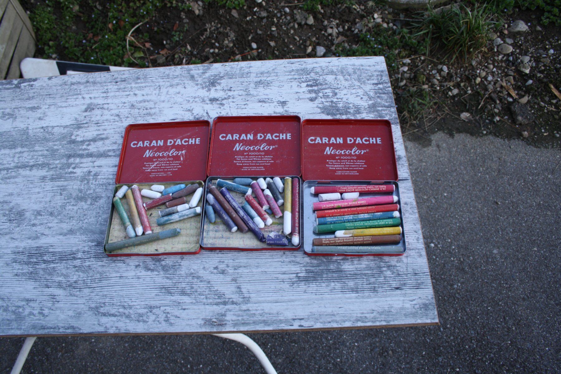 Caran D'Ache Penna & Evidenziatori: CARAN D`ACHE NEOCOLOR BLECHDOSEN – Usato da Wauwil venduto da Pneuedy 8