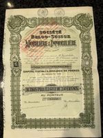 Wertpapier Société Belgo-Suisse Mobiliaire & Immobilière