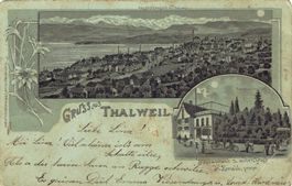 Gruss aus Thalweil ZH, um 1900