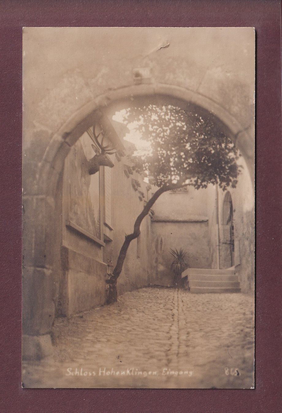 Cartoline postali: SCHLOSS HOHENKLINGEN - Eingang - 1922 – Usato da Pully venduto da nicecards-shop