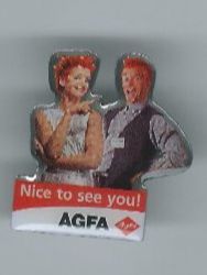 Placchette & Badge: AGFA Pin "Nice to see you!" – Usato da Zürich venduto da t24_de