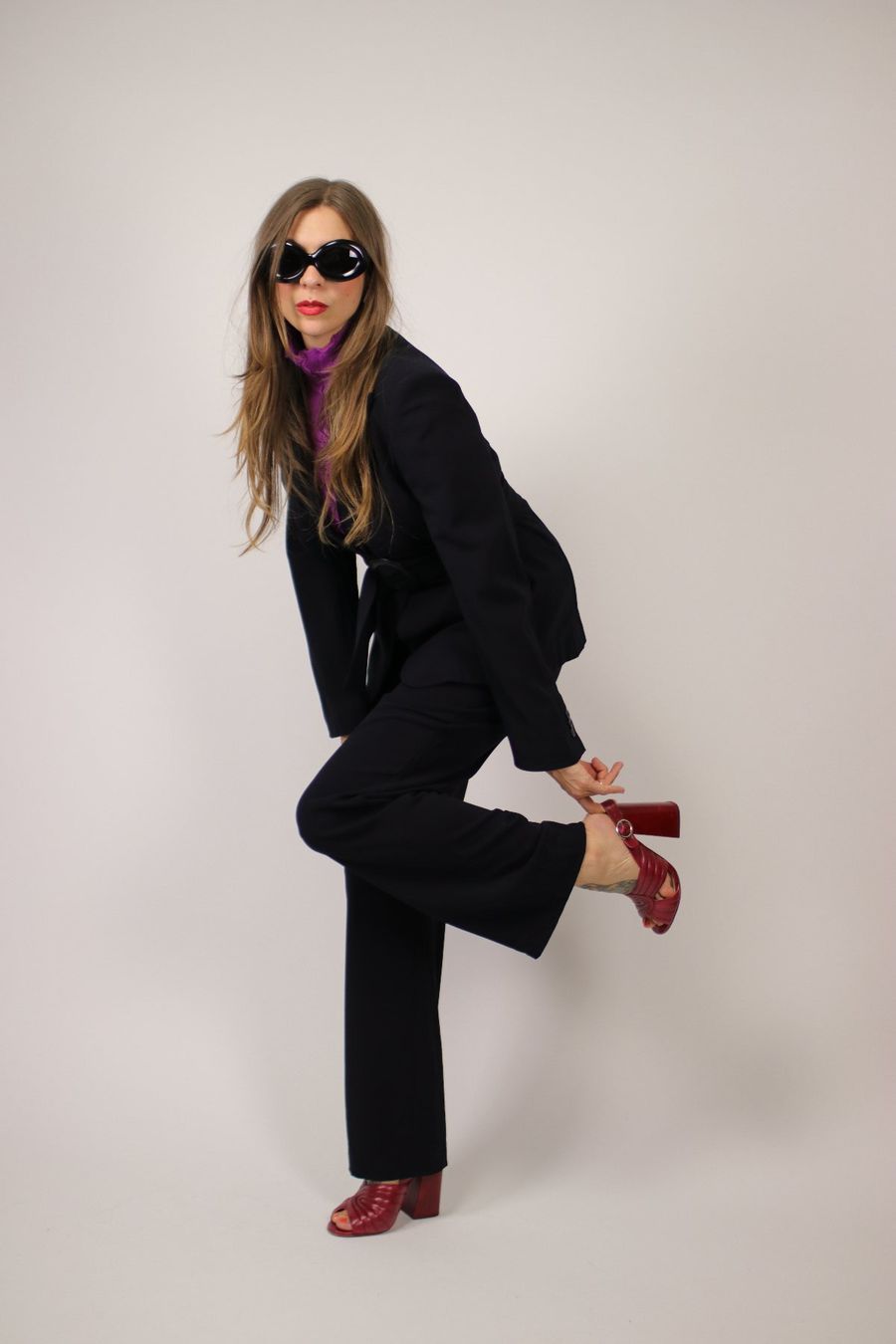 Max Mara Completi & Tailleur: Vintage MAX MARA Navy Blue Suit - Size S – Usato da Hombrechtikon venduto da BAZ-Vintage 2