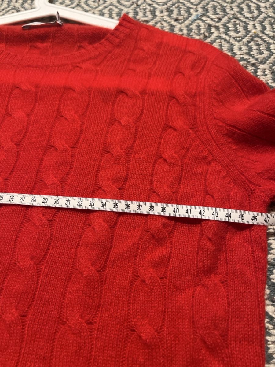 Maglioni & Felpe: 100% Pure Cashmere Zopfstrickpullover  Rot Gr.L – Usato da Basel venduto da SimpleE 5