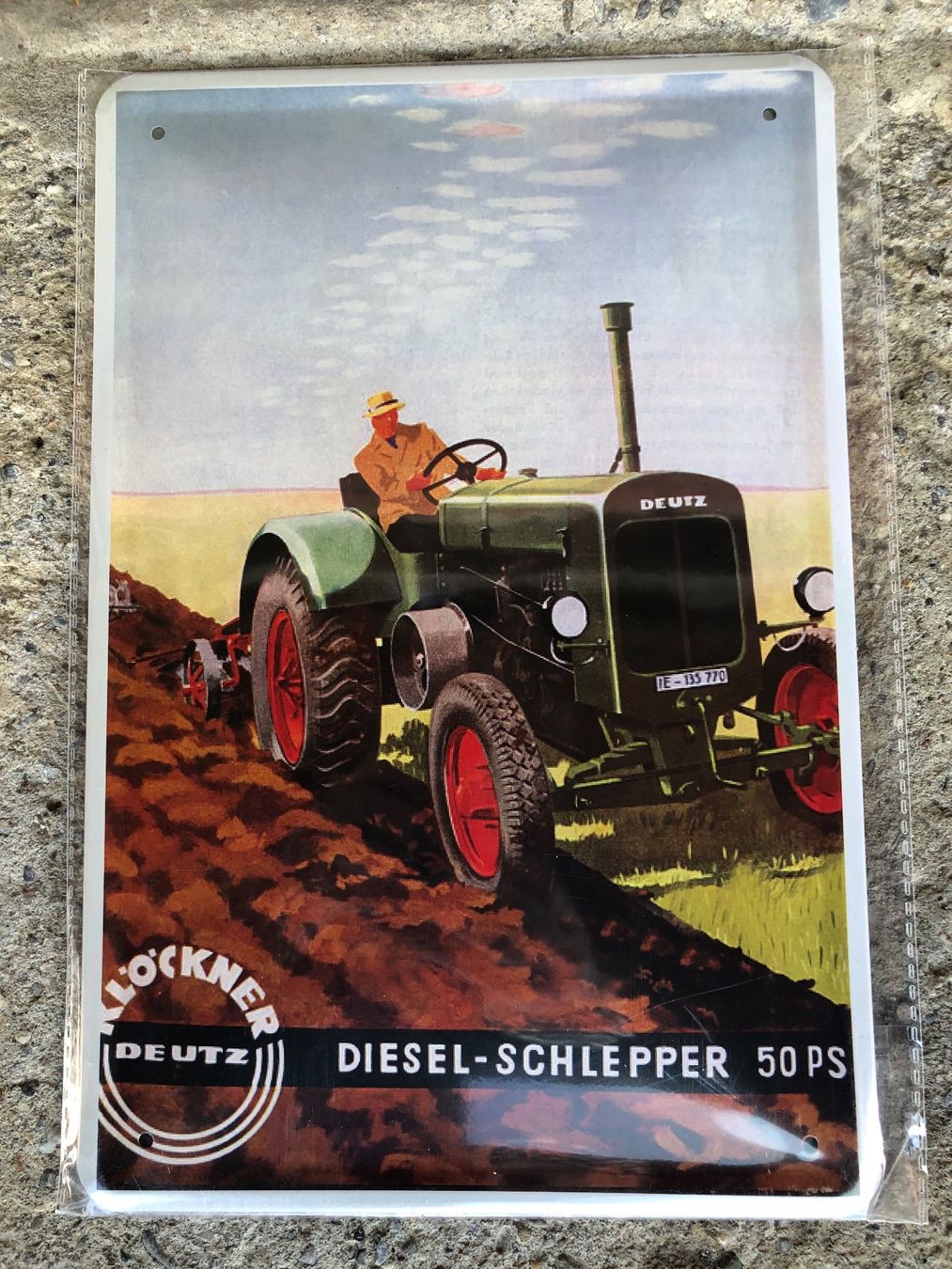 Insegne: Deutz 50ps Oldtimer classic Traktor diesel schlepper – Nuovo e nell'imballaggio originale da Reinach AG venduto da rares75