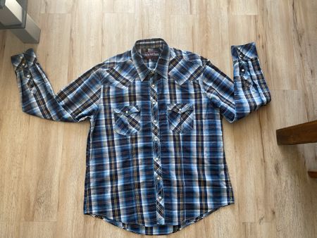 Chemise carreaux Rock & Roll Cowboy.XL homme 100% coton neuv