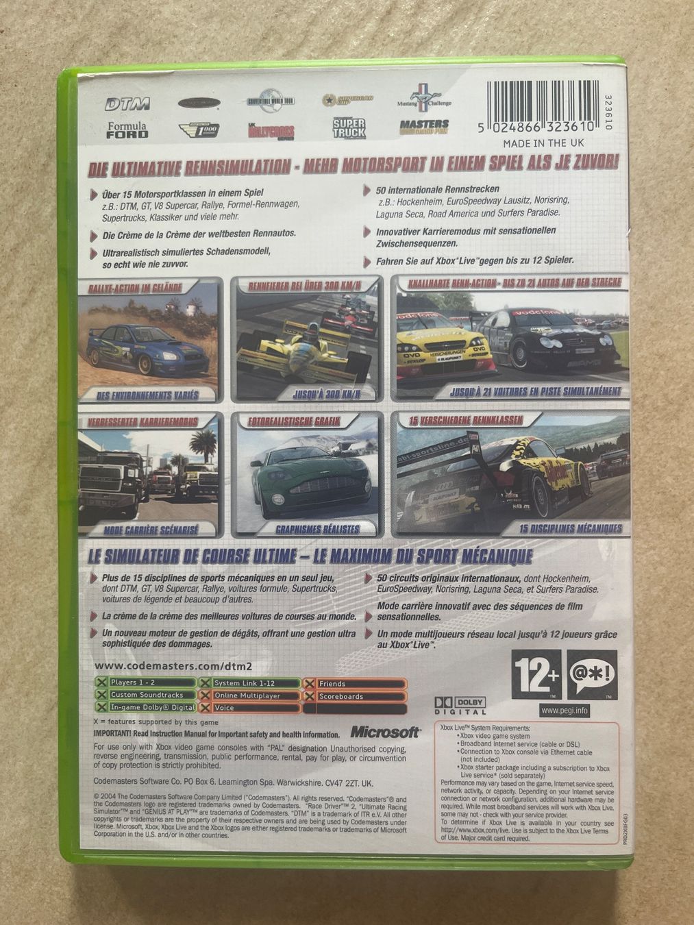 Microsoft Giochi: Jeu vidéo DTM Race Driver 2 Ultimate Racing pour XBOX – Usato da Vernayaz venduto da Darkfrost 1