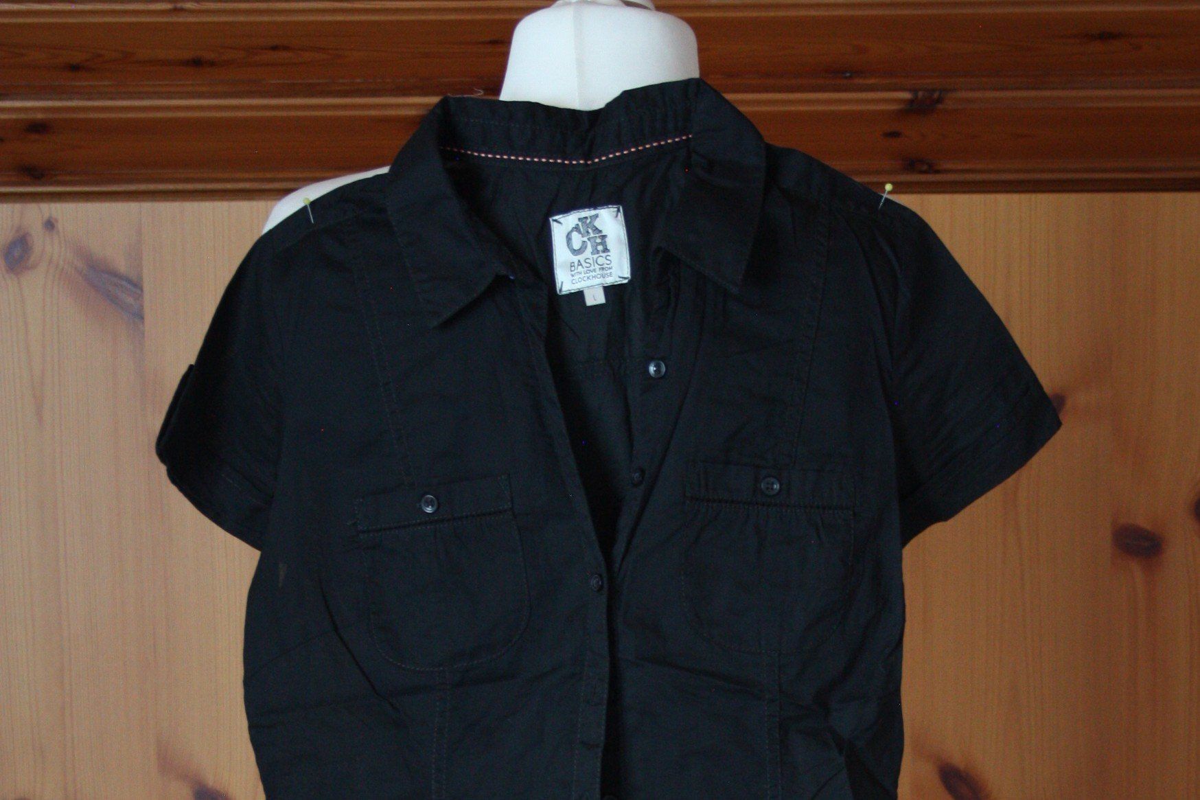 Camicette: Bluse CLOCK HOUS schwarz Gr. L – Usato da Flüelen venduto da Diversicum-Textil 1