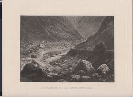 alter Stich von C. Huber  -  Schöllenen Gotthardtunnel