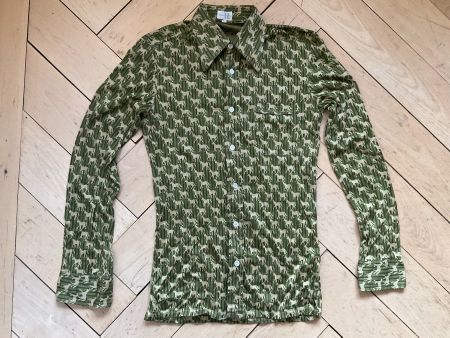 Vintage 70s Crazy Tailored Shirt slim size s