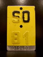 SO 81 VELONUMMER - FAHRRADSCHILD - MOFANUMMER