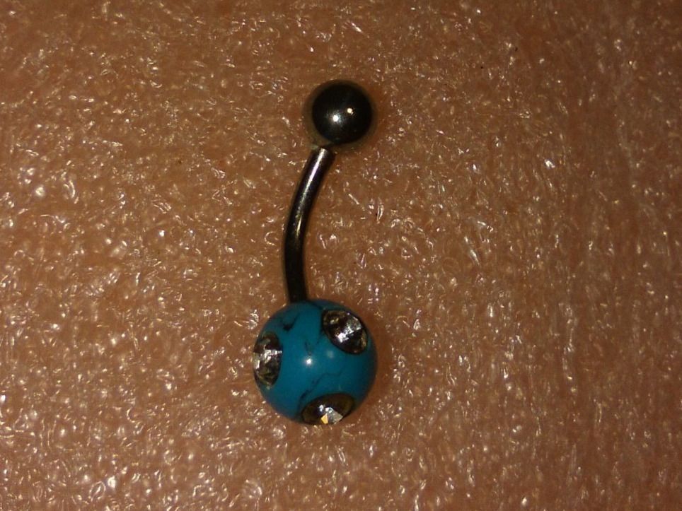 Piercingschmuck: bauchnabel piercing,,mit türkis ,echt kristall – Neu (gemäss Beschreibung) aus Basel von bijoutrie_4