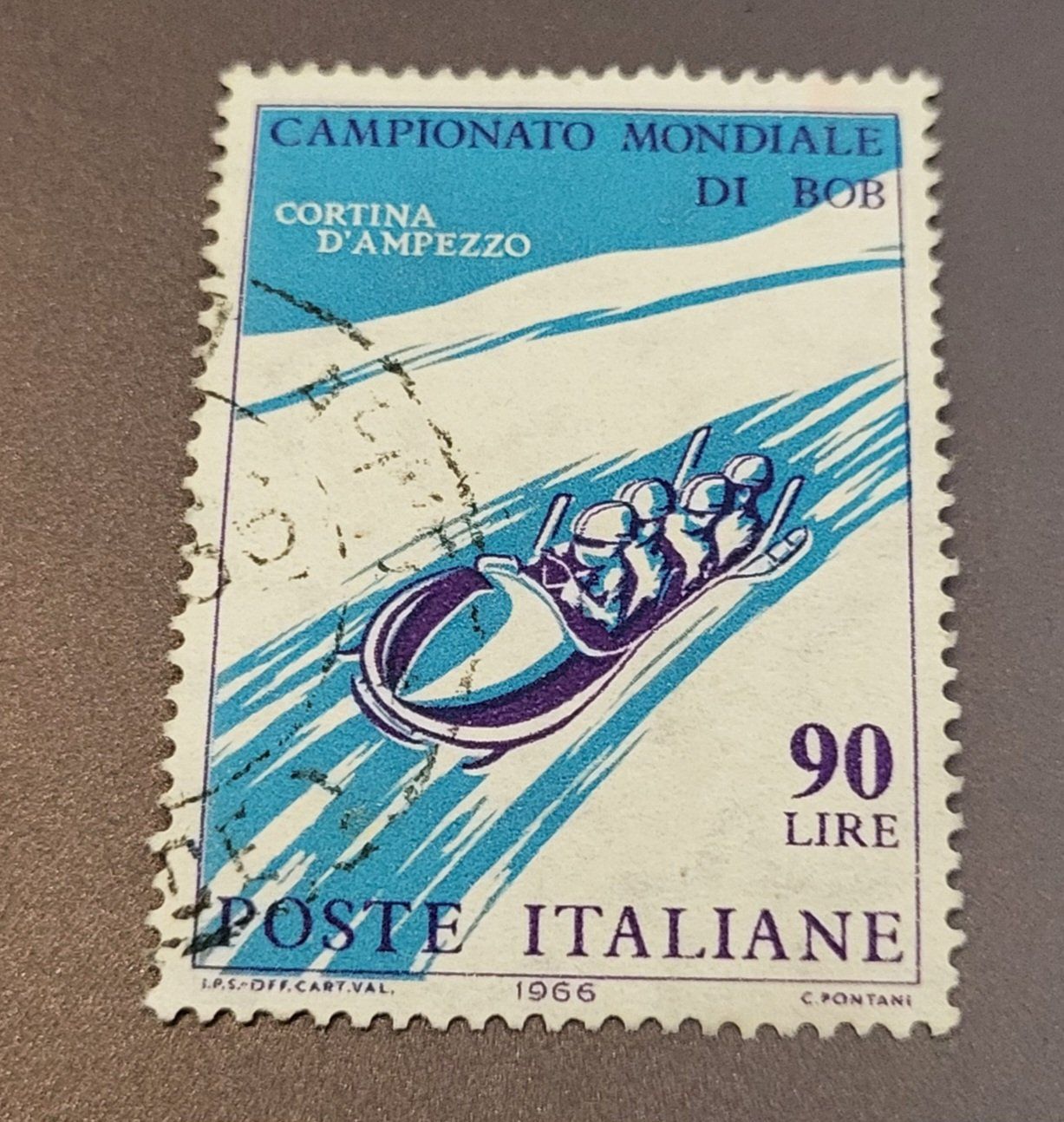 Alle Briefmarken: Italien 1966 Viererbob – Gebraucht aus St Gallen von Stampsalshobby