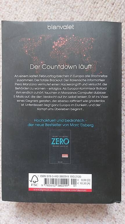 Libri: Black Out von Marc Elsberg – Usato da Illnau venduto da Buechermaus 1