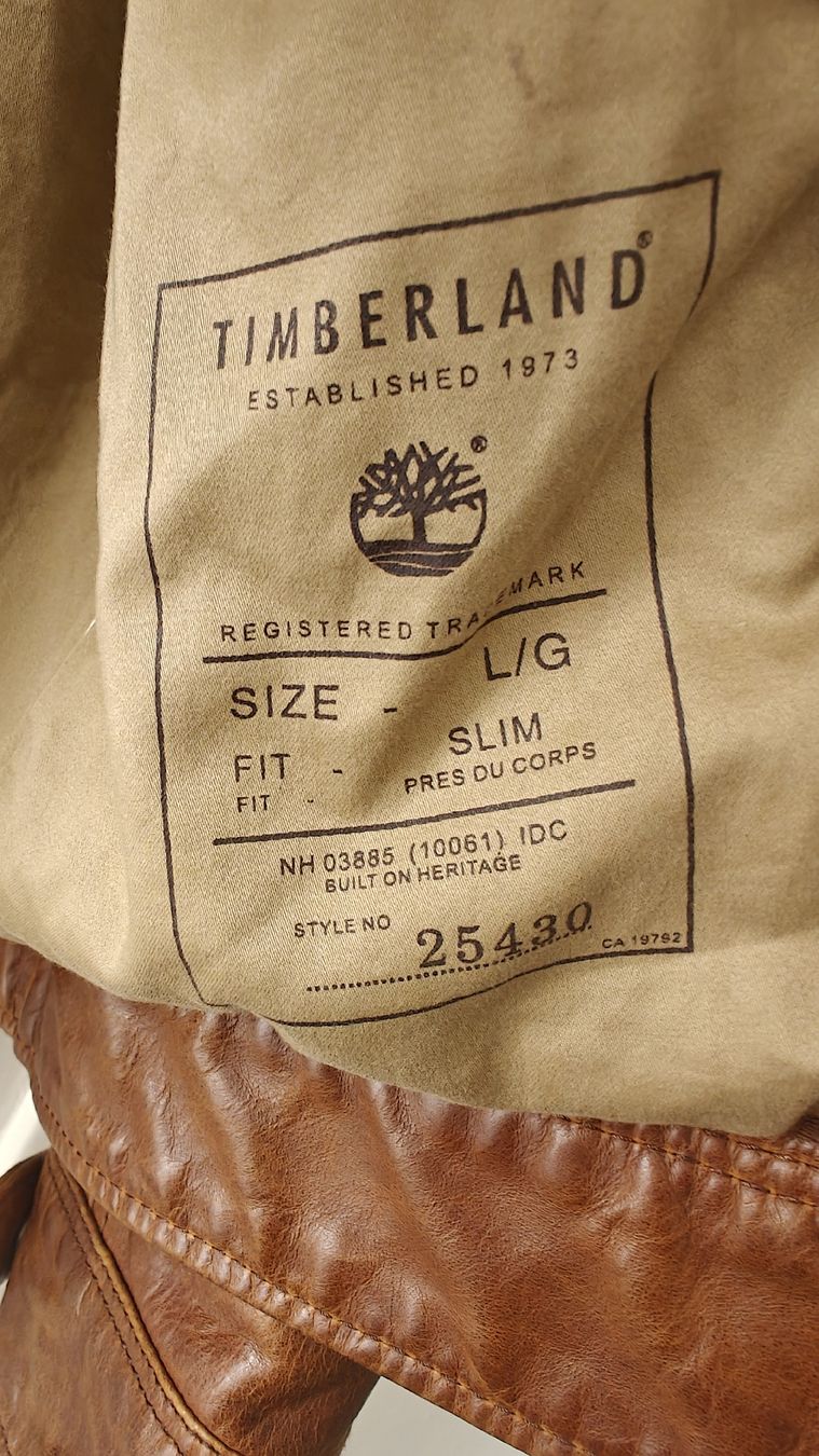 Timberland Giacche: Timberland Leather Jacket -  Brown, Size L – Usato da Vevey venduto da dal_2m29 2