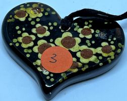 Blumen Herz aus Keramik zum Aufhängen(3)