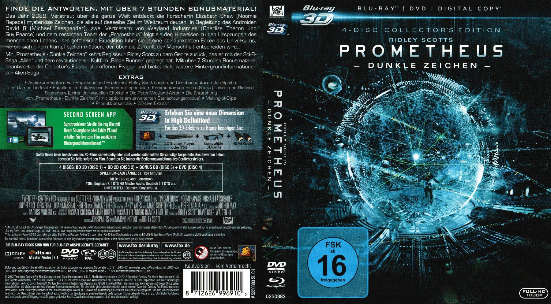 Alle DVDs: Blu-Ray - Prometheus - Dunkle Zeichen – Gebraucht aus Langnau am Albis von MediaRescuerKeLoX