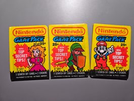 Nintendo Game Pack Topps 1989, ungeöffnete Packs, Rarität!