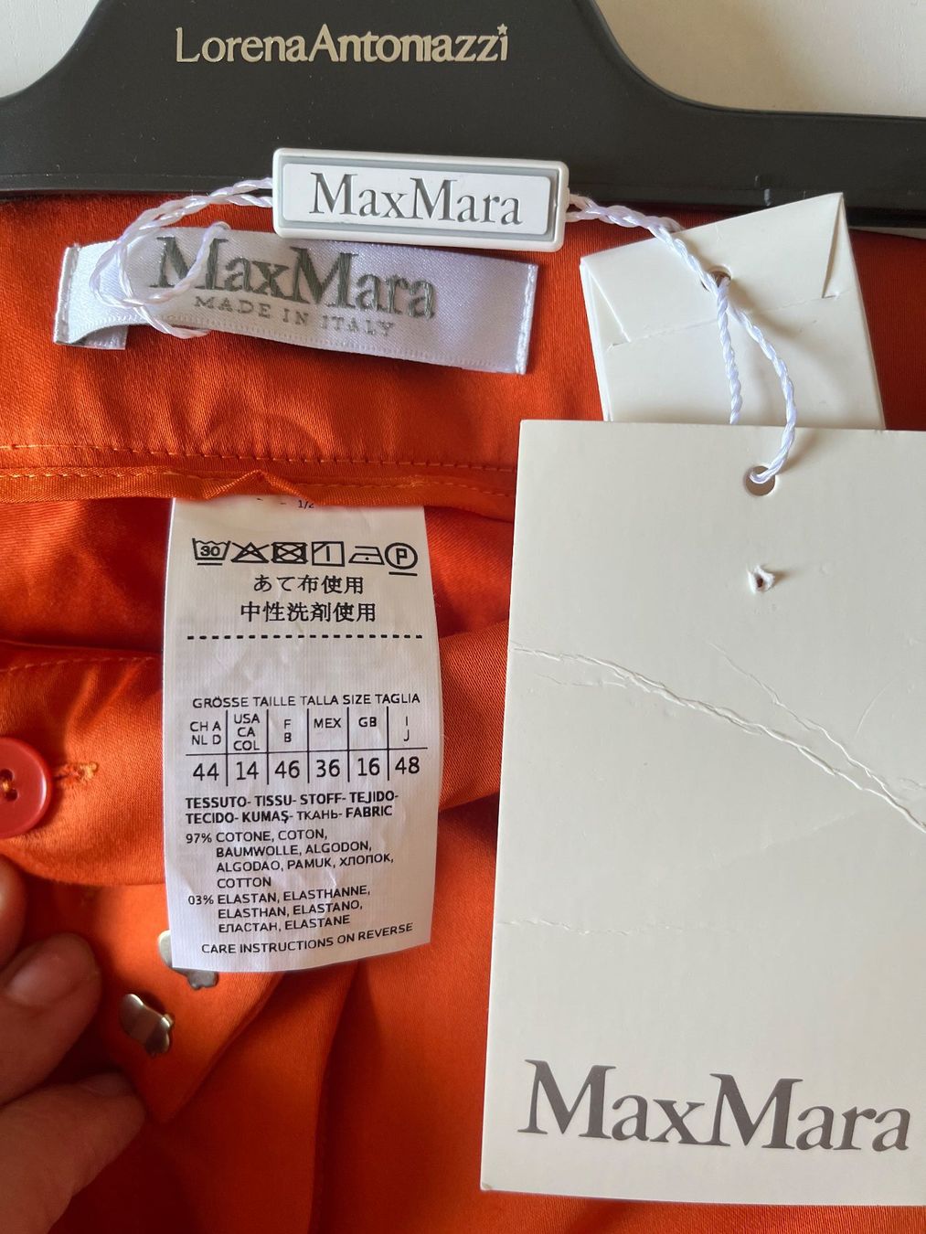 Max Mara Pantaloni: Max Mara Pantalon Orange Taille 44 Neuf – Nuovo (secondo la descrizione) da Vufflens-la-Ville venduto da lor_m7td 2