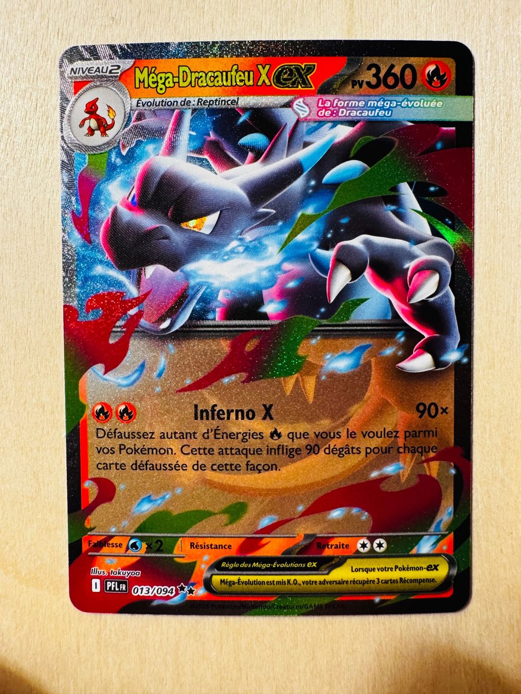 Carte Pok mon M ga Dracaufeu X Ex PFL 013 094 NM FR D occasion 