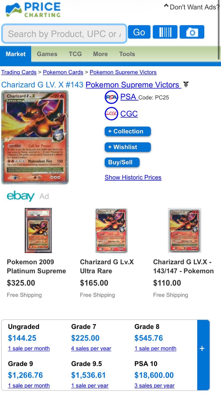Pokémon Carte collezionabili: Charizard G LV. X 143/147 - SG A - AUTHENTIC - DE – Nuovo (secondo la descrizione) da Chêne-Bougeries venduto da Carte-Sauvage 3