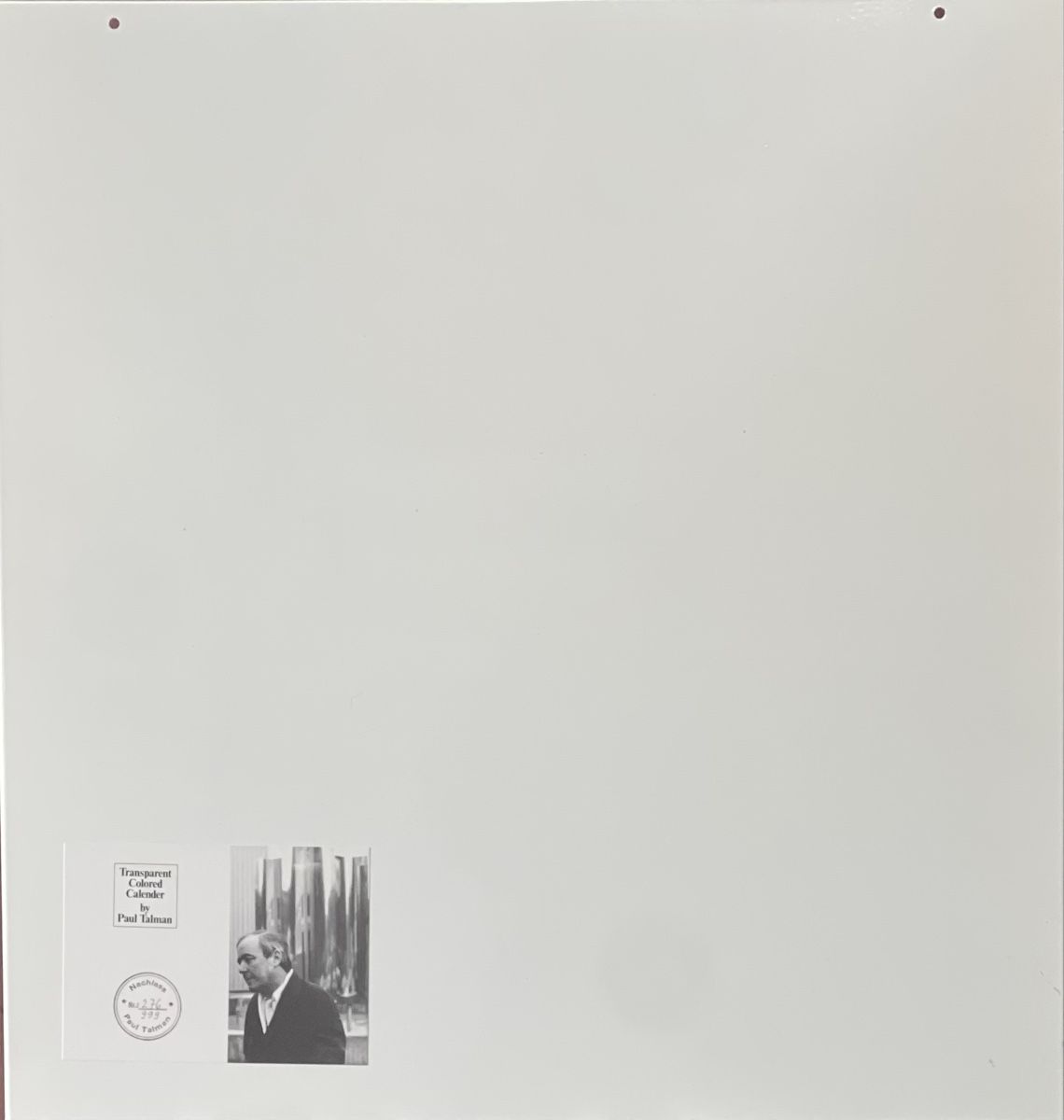 Calendari: Transparent Colored Calender Paul Talman Kunstobjekt – Usato da Ueberstorf venduto da ojas23 2