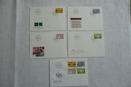 1988 5 FDC Sondermarken II Satz & Einzelmarken SBK 765 - 768