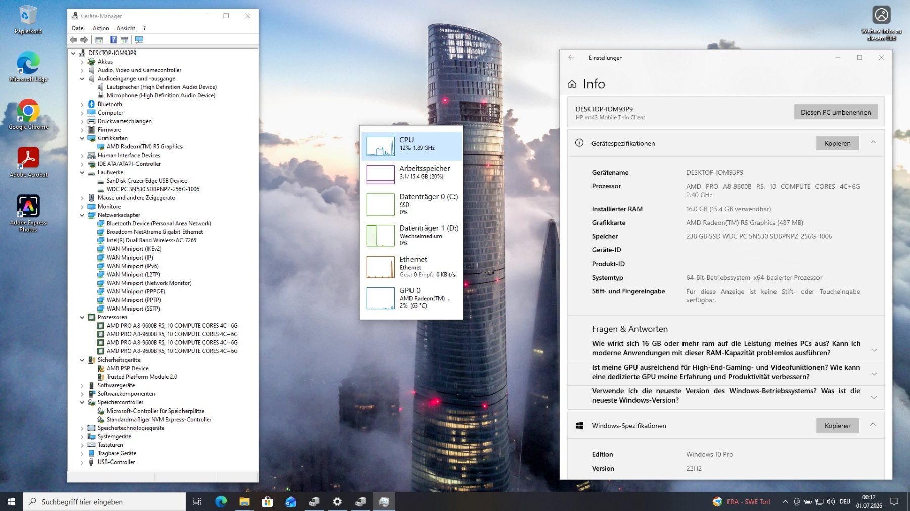 Hewlett Packard Portables: HP EliteBook mt43 Mobile Thin Client - Windows 10 Pro – D'occasion à Spreitenbach par chipcom 7