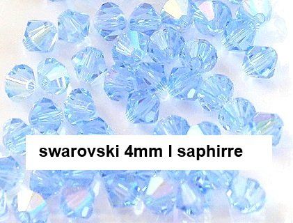 Perle (finte): Swarovski Perlen 4mm l.saphire – Nuovo e nell'imballaggio originale da Schlatt TG venduto da kreativ-atelier