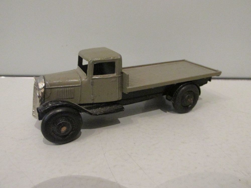 Dinky Toys vintage camion à plateau plat 25 c et remorque 25