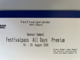 2 Festivalpässe OA Gampel - All Days - Premium - 19.-23.8.26