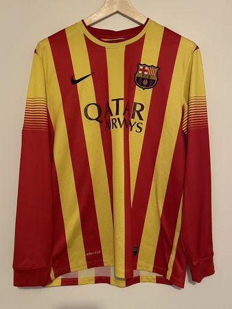 Barcelona/Nike 2013/14 Away Mens L Long Sleeve