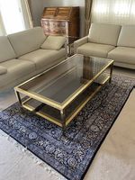 Salon Tisch + 2 Beistelltische aus Glas