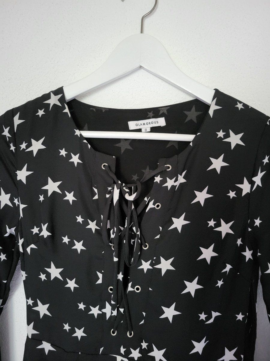 Vestiti: Schwarzes Maxikleid mit weissem Sternenmuster Gr. S – Usato da Au SG venduto da SElena89 4