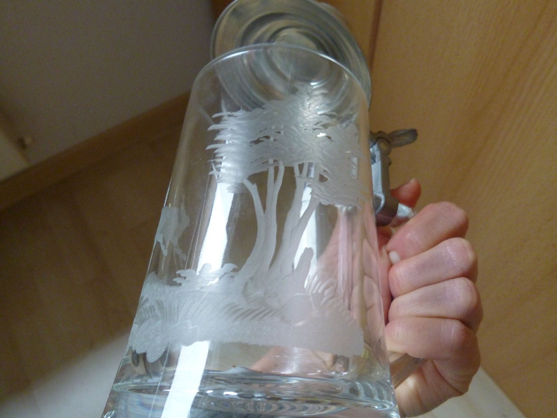 Bicchieri: Bierkrug mit Metall (oder zinn ?) Deckel – Usato da Dättlikon venduto da Mamakuga 6