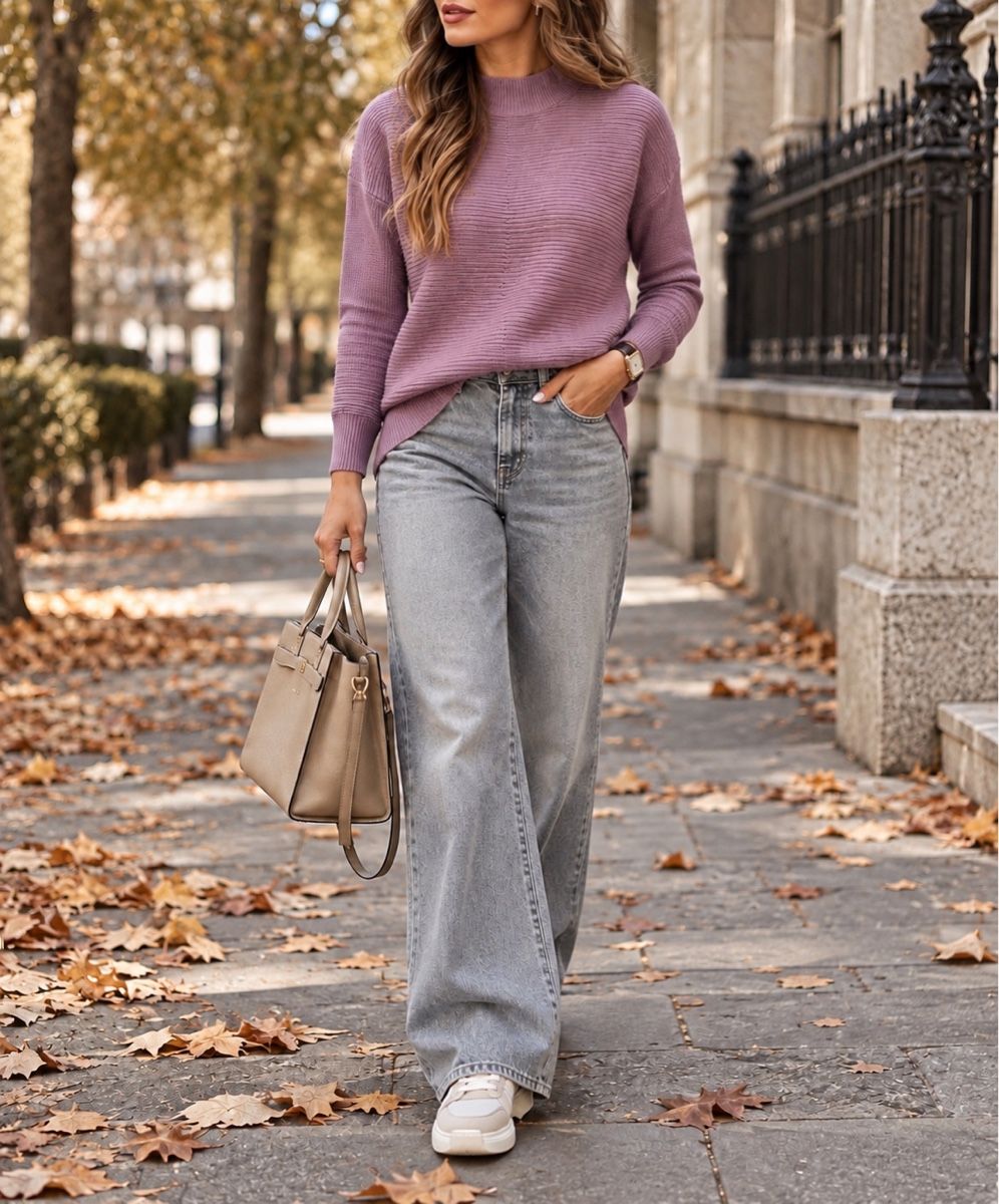 Pulls & Sweat-shirts: PULL MAUVE À COL MONTANT – Neuf (Voir description) à Lausanne par KeNaChic