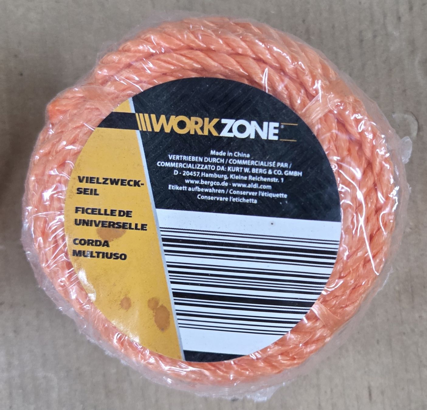 Seile: WORKZONE Vielzweckseil orange 20m neu – Neu und originalverpackt aus Kirchberg SG von Bibsli 1