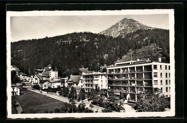 Cartoline postali: AK Davos-Platz, Sanatorium Sanitas, 1937 – Usato da Berlin venduto da bartko-reher
