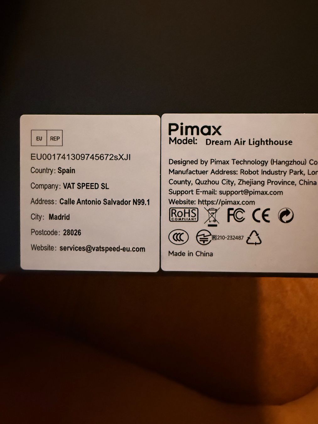 Pimax Casco VR: Pimax Dream Air Lighthouse Premium-VR-Headset – Nuovo (secondo la descrizione) da Gossau venduto da K.A.S 5
