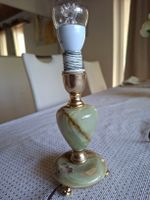 Tischlampe Onyx Messingfuss gebraucht funktionsfähig
