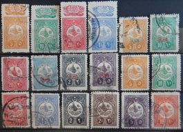 Türkei ex. Kat. 154-174 gest. 1908/09 Kat. 355 Euro