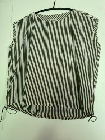 WOOLRICH SHIRT/BLUSE GR.XS/S/M anthrazit/weiß gestreift NEU
