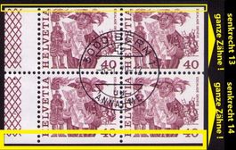 1979 VOLKSBRÄUCHE_Markenheft Abart "SCHNITT ZU TIEF" !!_ET !