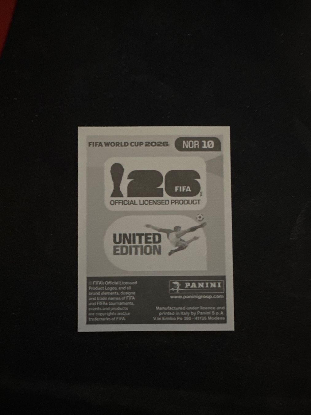 Panini Carte collezionabili: Panini FIFA WM 2026 Sticker - NOR 10 Odegaard – Usato da Sulz AG venduto da DealWerk 1