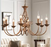 8 Lichter Franz.Landkronleuchter, Bronze 70x39x90 cm