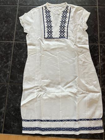 Leinen-Kleid weiss Grösse 36
