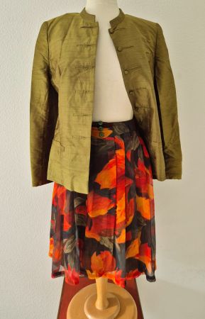 ROCK JUPE 40 L DIVINA HERBST,  TOP ZU JACKE MIT SEIDE