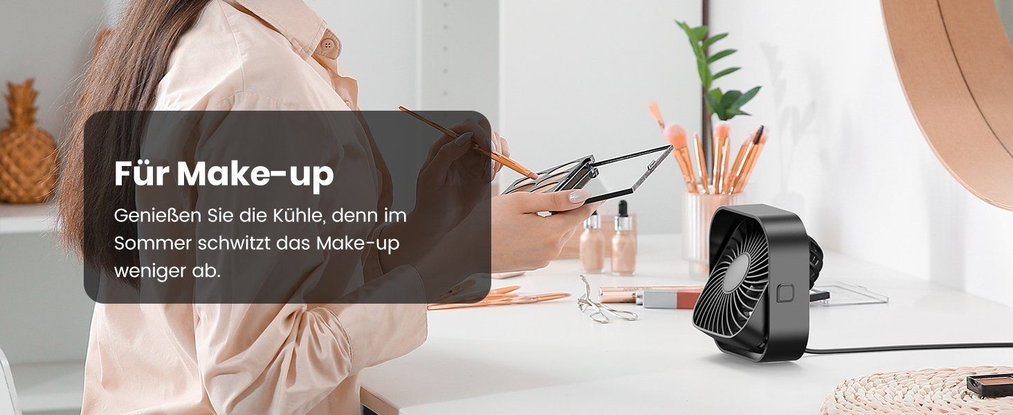 Ventilatori: 2 Stück USB Mini Tischventilatoren 360° – Nuovo e nell'imballaggio originale da Châtelaine venduto da topshop.switzerland 6