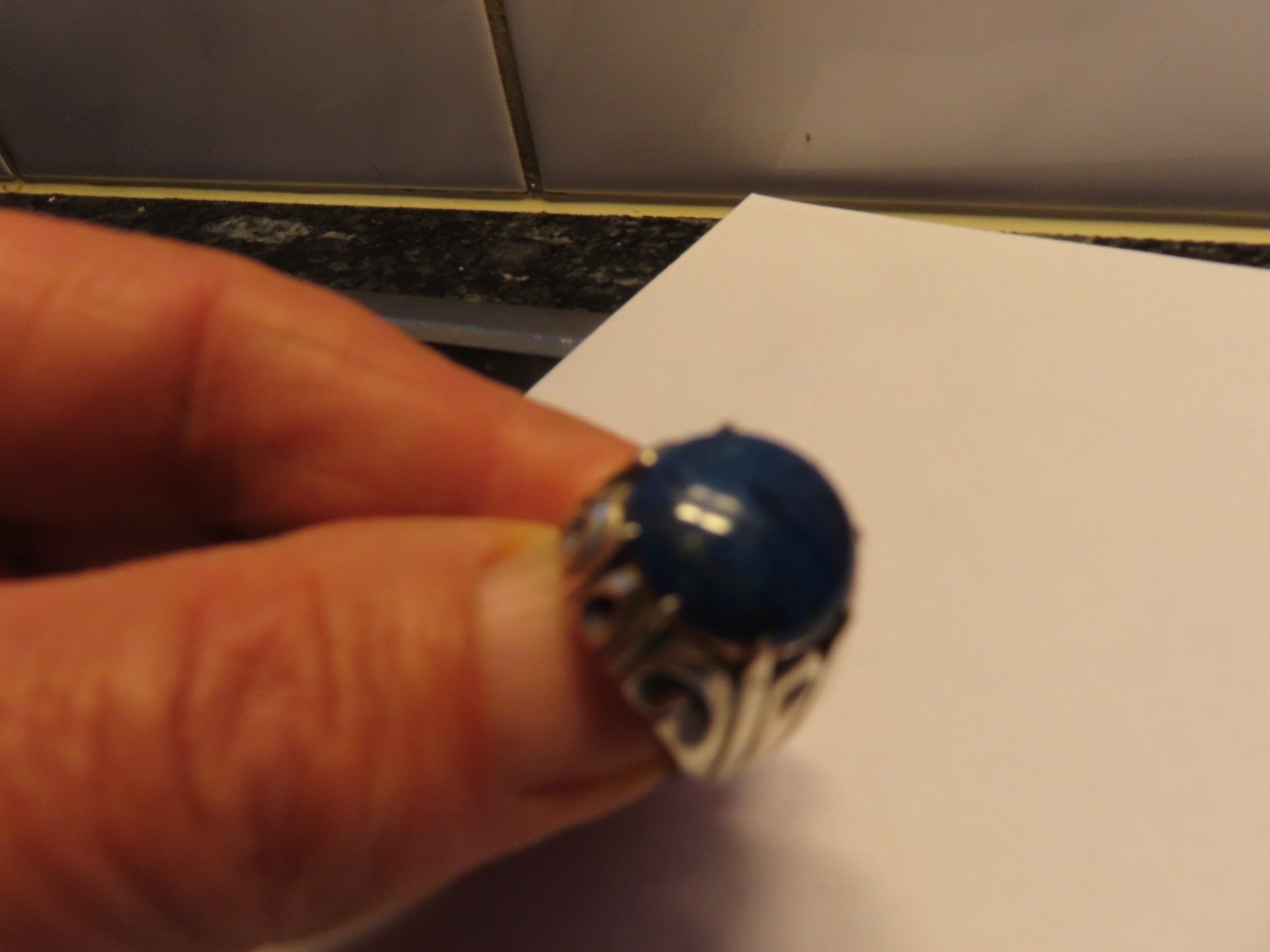 Anelli: Silber Ring Mit Lapislazuli – Usato da Rüfenacht BE venduto da mada05 2